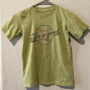Life Is Good Kids' Light Green Baseball Tee